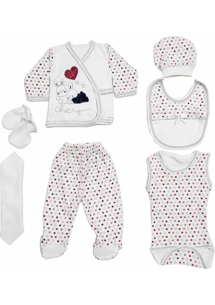 Bebe 7 Li Hastane Çıkışı Yeni Doğan Zıbın Set Lacivert Tavşan