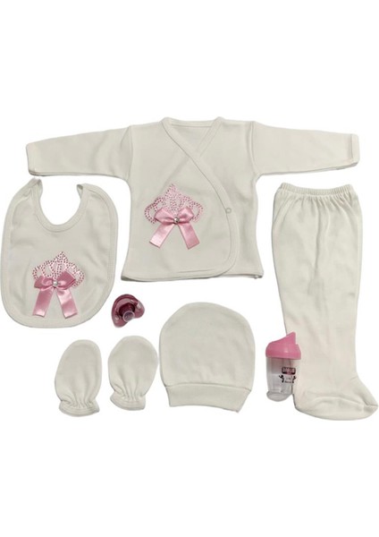 Bebe Kız Taşlı Emzik 7 Li Hastane Cıkışı Yeni Doğan Zıbın Set fiyatları