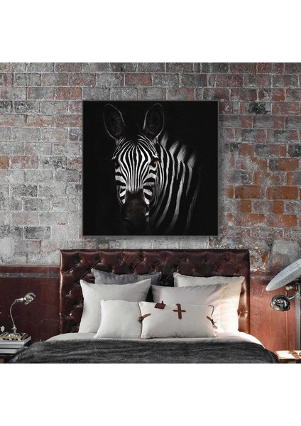 Zebra Çizgili Asil Hayvan Orman Doğa Kanvas Tablo