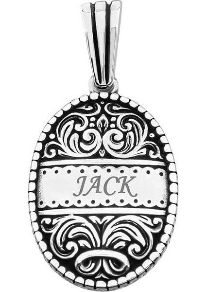 Gümüş Kişiye Özel Erkek Kolye Ucu