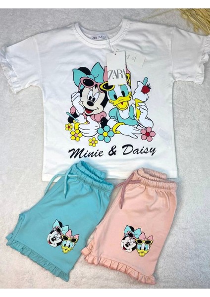 Kız Çocuk Minnie Daisy Baskılı Ikili Takım10 fiyatları