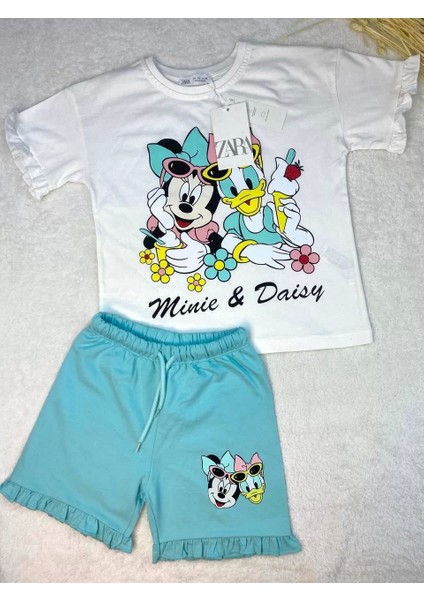 Kız Çocuk Minnie Daisy Baskılı Ikili Takım10 modelleri
