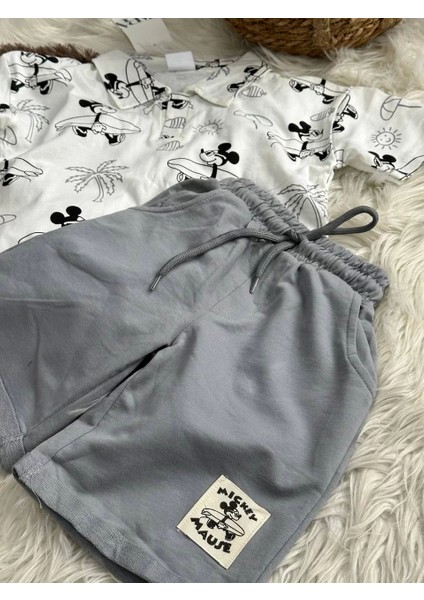 Erkek Çocuk Mickey Mouse Baskılı Ikili Takım10