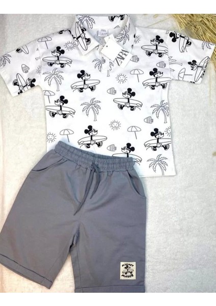 Erkek Çocuk Mickey Mouse Baskılı Ikili Takım10 modelleri