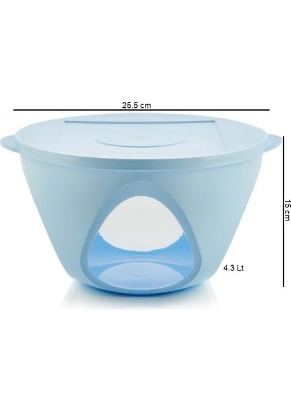 Tutku Servis Kabı 4.3 Lt Mavi Saklama Kabı