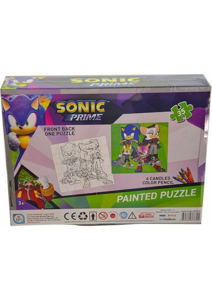 Utku Oyuncak SO7874 Sonic Boyamalı Puzzle-Utku Oyuncak