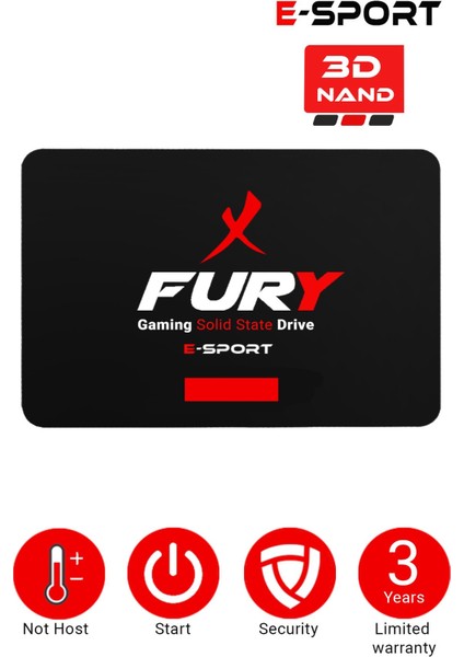 E-Sport 256 GB 550MB-500MB/S Sata3 2,5 Gaming SSD