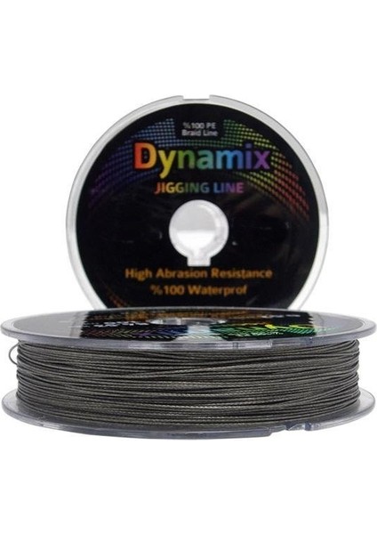 Dynamix Jigging 100 Metre Gri Örgü Ip Misina- 52MM-69KG--40MM - 61,25KG