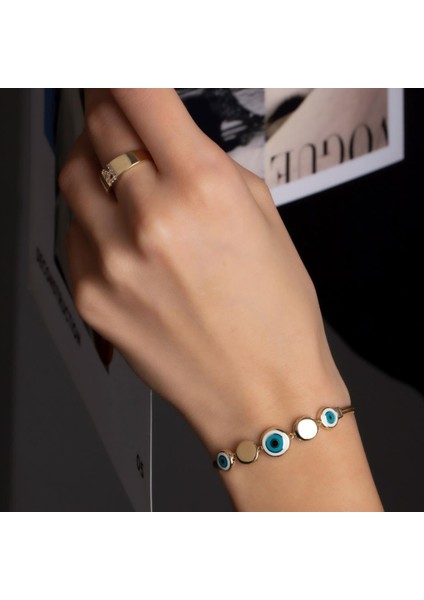 Üçlü Beyaz Mineli Nazar Bileklik fiyatları