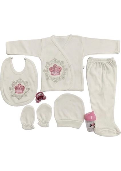 Bebe Nakışlı Taşlı Emzik 7 Li Hastane Cıkışı Yeni Doğan Zıbın Set fiyatları
