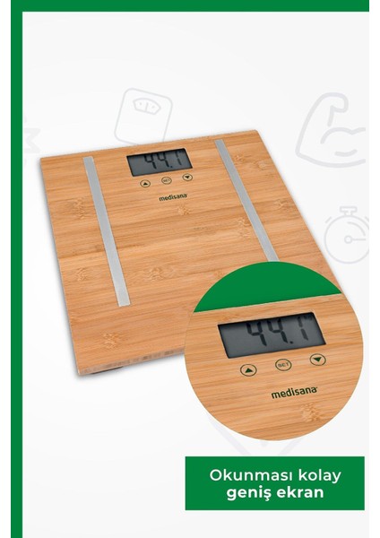 Goldmaster Medisana 48456 Vücut Analiz Fonk.bambu Baskül