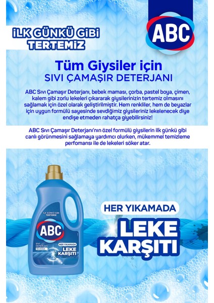 Abc Sıvı Çamaşır Deterjanı Leke Karşıtı&siyahlar 2li