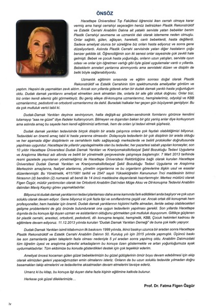Dudak ve Damak Yarıkları Hacettepe Ekip Yaklaşımı - Fatma Figen Özgür