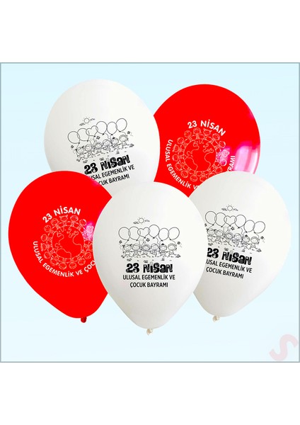 23 Nisan Baskılı 30CM Balon - 8 Adet