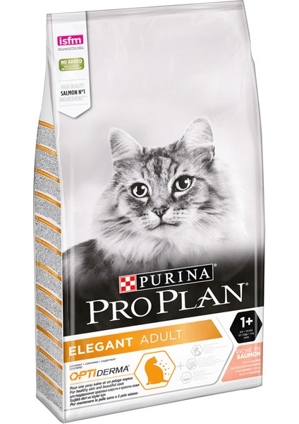 Proplan Elegant Somonlu 10KG Kuru Kedi Maması Optiderma Adult Yetişkin Kedi