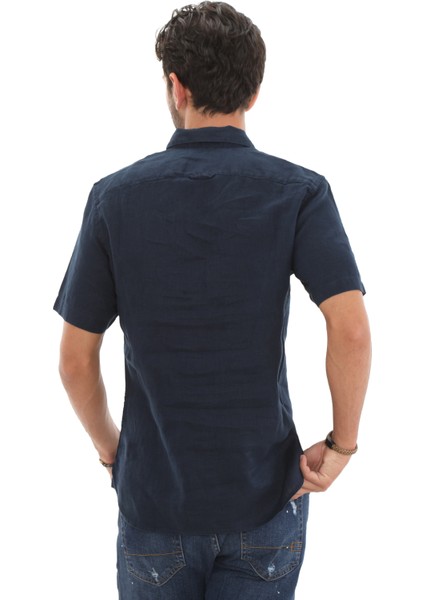 TB0A2DCC4331 Timberland Ss Linen Shirt Erkek Goumlmlek Lacivert fırsatları