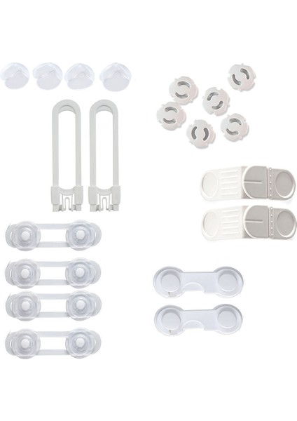 Ideal Baby 20 Parça Çok Amaçlı Kilit Set (Mega Evde Güvenlik Seti 20 Parça)