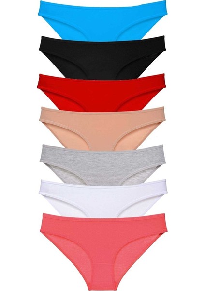 7 adet Süper Eko Set Likralı Kadın Slip Külot Set 3