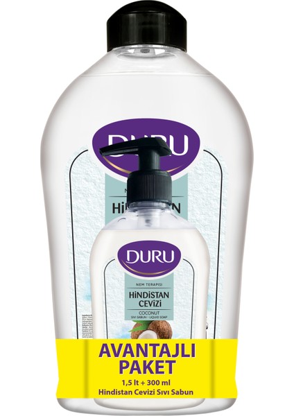 Sıvı Sabun Hindistan Cevizi 1500Ml+300Ml