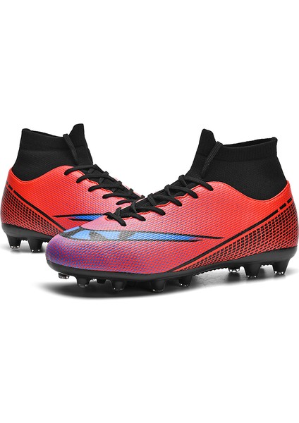Yetişkin Profesyonel Fg Futbol Ayakkabıları Kaymaz Uzun Başak Futbol Kramponları Genç Çocuklar Yüksek Ayak Bileği Kramponları Çim Futbol Sneakers (Yurt Dışından) modelleri