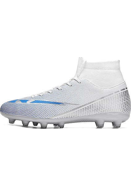 Yetişkin Profesyonel Fg Futbol Ayakkabıları Kaymaz Uzun Başak Futbol Kramponları Genç Çocuklar Yüksek Ayak Bileği Kramponları Çim Futbol Sneakers (Yurt Dışından)