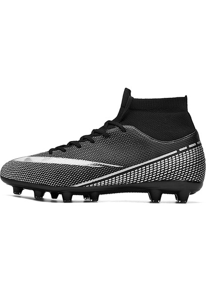 Yetişkin Profesyonel Fg Futbol Ayakkabıları Kaymaz Uzun Başak Futbol Kramponları Genç Çocuklar Yüksek Ayak Bileği Kramponları Çim Futbol Sneakers (Yurt Dışından)