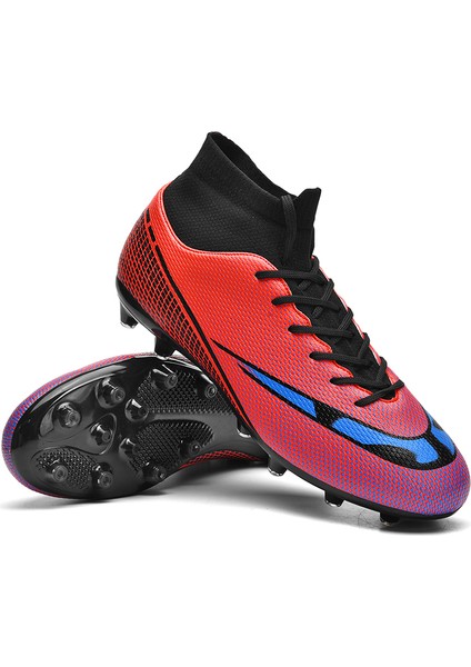 Yetişkin Profesyonel Fg Futbol Ayakkabıları Kaymaz Uzun Başak Futbol Kramponları Genç Çocuklar Yüksek Ayak Bileği Kramponları Çim Futbol Sneakers (Yurt Dışından) fırsatları