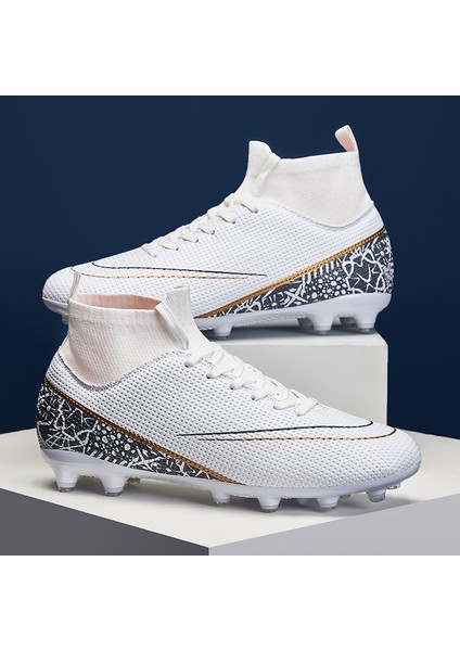 Krampon Erkek Futbol Ayakkabısı Cleats Fg Futbol Sneaker Futbol Ayakkabısı Erkek Futsal Antrenman Ayakkabısı (Yurt Dışından)