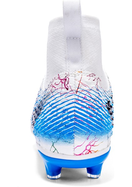 Açık Yetişkin Profesyonel Erkekler Futbol Ayakkabıları Uzun Sivri Fg Yüksek Ayak Bileği Çocuk Futbol Kramponları Kaymaz Eğitim Maç Sneakers (Yurt Dışından)