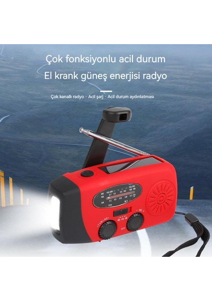 Çok Fonksiyonlu Güneş Radyo Usb / El Krank Güç Fonksiyonu / Wb Cep Telefonu Acil Şarj (Yurt Dışından)