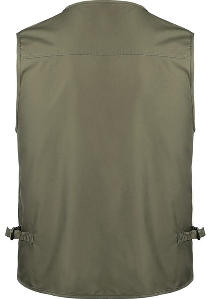 Erkek Çok Cepli Spor Ceket Yelek (Ordu Yeşili L) (Yurt Dışından) modelleri