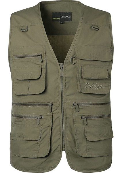 Erkek Çok Cepli Spor Ceket Yelek (Ordu Yeşili 6) (Yurt Dışından) fiyatları