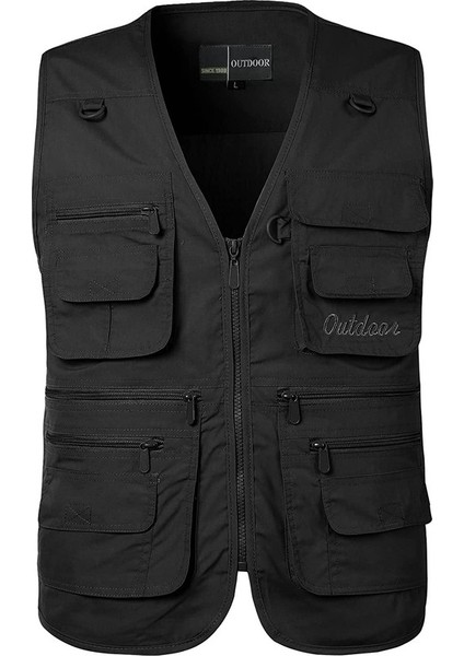 Erkek Çok Cepli Spor Ceket Yelek (Siyah 4) (Yurt Dışından) fiyatları