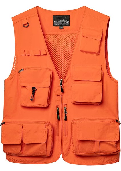 Çok Cepli Kolsuz Yelek (Turuncu 6) (Yurt Dışından)