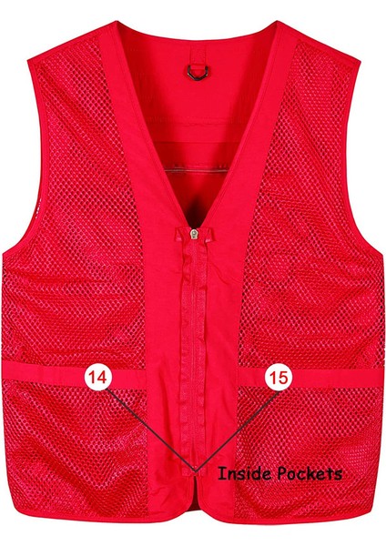 Çok Cepli Kolsuz Yelek (Kırmızı ) (Yurt Dışından) modelleri