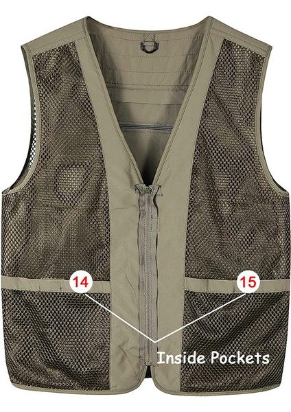 Çok Cepli Kolsuz Yelek (Haki 5) (Yurt Dışından) modelleri