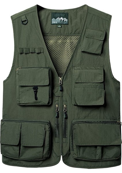 Çok Cepli Kolsuz Yelek (Yeşil L) (Yurt Dışından)