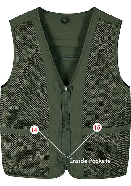 Çok Cepli Kolsuz Yelek (Yeşil 5) (Yurt Dışından) modelleri