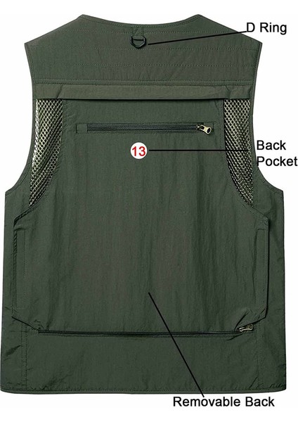 Çok Cepli Kolsuz Yelek (Yeşil 6) (Yurt Dışından) fırsatları