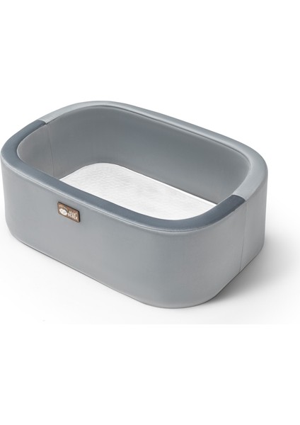 Anne Yanı Beşik Hier Bebek Ahşap Natürel Stand Gri Sepet fiyatları