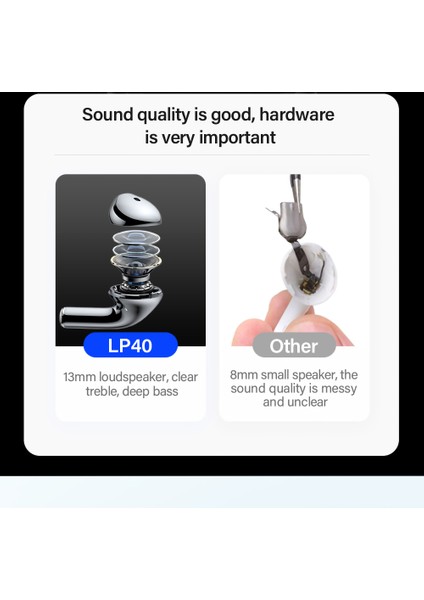 Shenzhen Xin Xin LP40 Kablosuz Tws Bluetooth Kulaklık Dokunmatik Kontrol - Beyaz (Yurt Dışından) modelleri