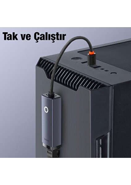 100MBPS USB To RJ45 Ethernet Adaptörü,led Işıklı Tak Çalıştır RJ45 Lan Gibabit Ethernet Portu