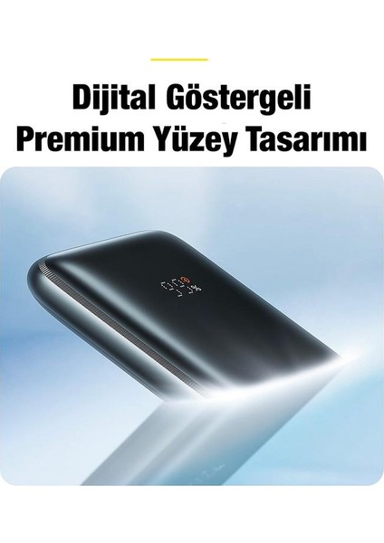 20W 10000MAH Dijital Göstergeli Ultra Hızlı Powerbank, Ultra Ince Pd Şarj Destekli Powerbank