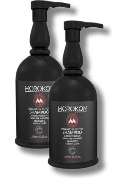 Morokon onarıcı & Botox Şampuan / 1000 ml - 2 Adet