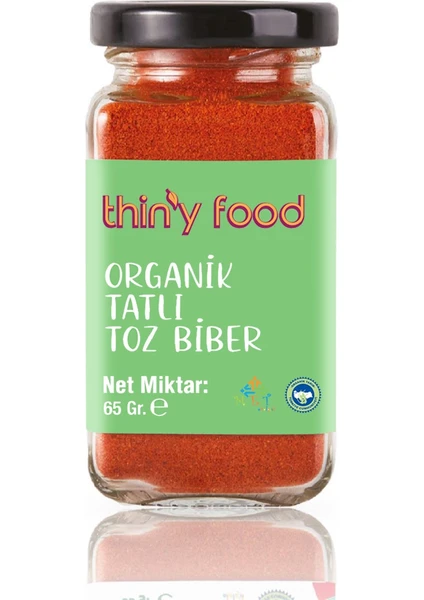 Thiny Food Organik Tatlı Toz Biber 65 gr