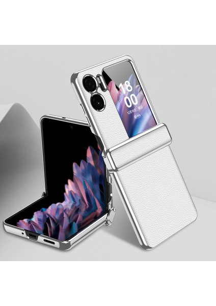 Oppo Find N2 Flip Manyetik Emme Lychee Deseni Elektrokaplama Sınır Kılıfı Cep Telefonu Kılıfı (Yurt Dışından) fiyatları