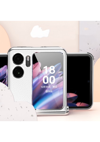 Oppo Find N2 Flip Manyetik Emme Lychee Deseni Elektrokaplama Sınır Kılıfı Cep Telefonu Kılıfı (Yurt Dışından) modelleri