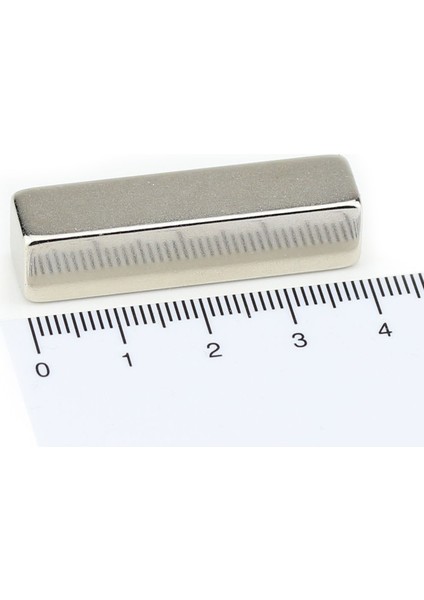 Güçlü Neodyum Mıknatıs 40x10x10 mm Köşeli Çubuk Magnet