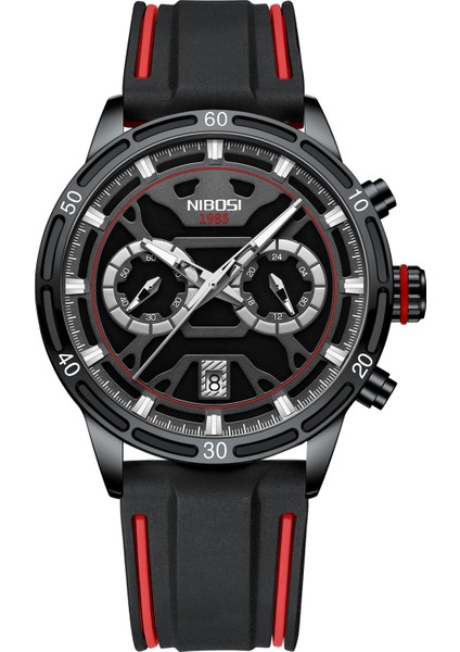 Nıbosı Kronograf Erkek Saatleri Suya Dayanıklı 2537 Siyah (Yurt Dışından) fiyatları