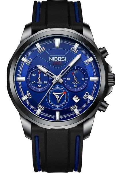 Nıbosı Kronograf Erkek Saatleri Suya Dayanıklı 2536 Siyah (Yurt Dışından) fiyatları